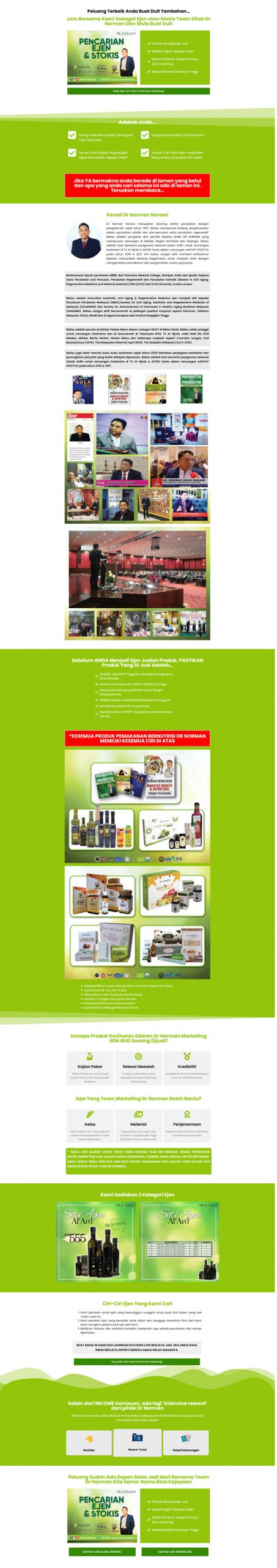 Landing page Team Sihat Dr Norman recruitment - portfolio Onesty Digital